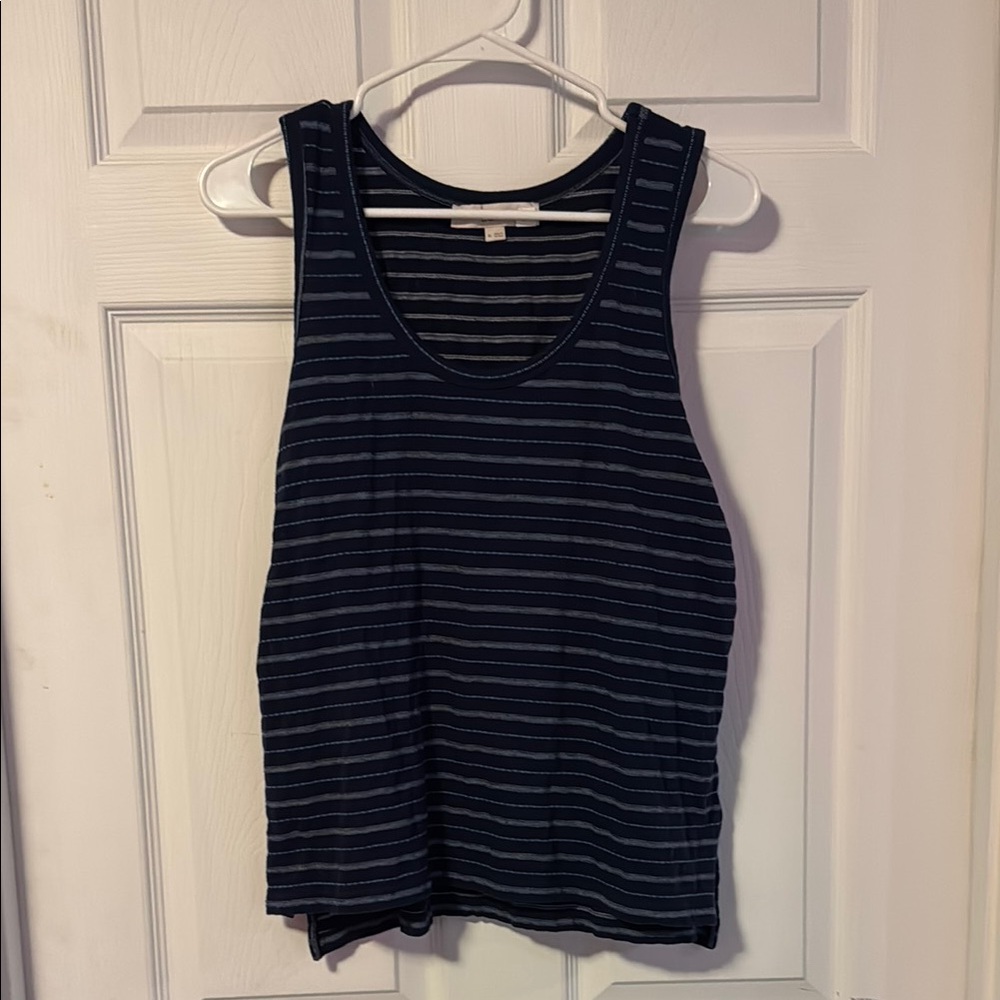 LOFT Blue Sleeveless Tank Top